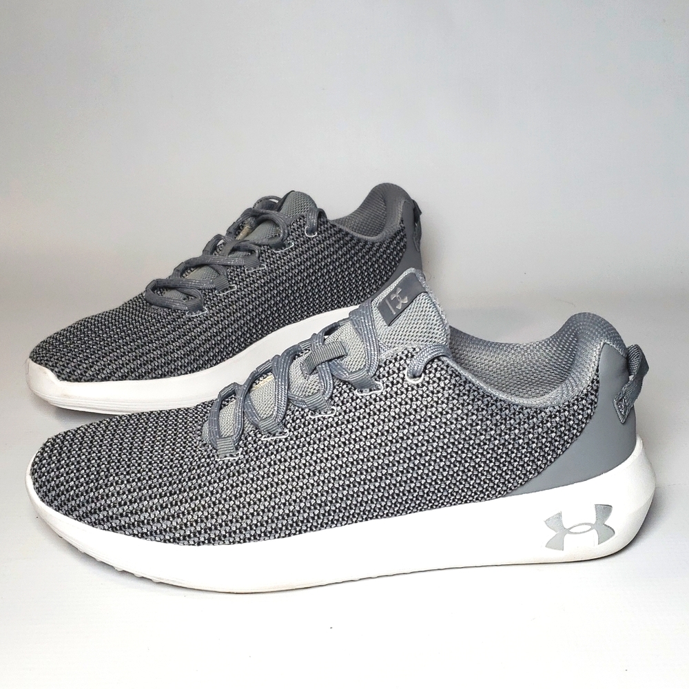 Under Armour Ripple Metallic Gray Sneakers Woman's Size 9.5
